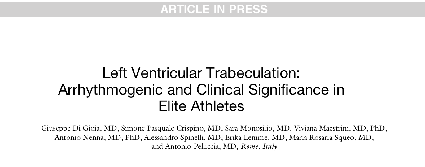 Left Ventricular Trabeculation: Arrhythmogenic and Clinical Significance in Elite Athletes
