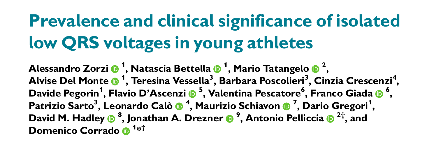 Prevalence and clinical significance of isolated low QRS voltages in young athletes