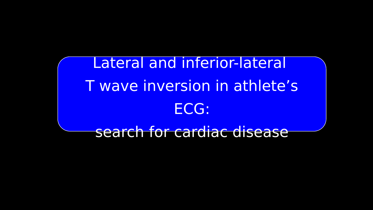 T-wave inversion in trained athletes