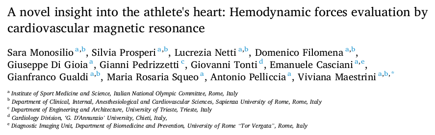 A novel insight into the athlete's heart: Hemodynamic forces evaluation by cardiovascular magnetic resonance