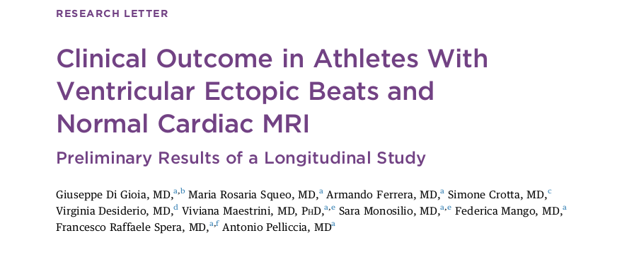 Clinical Outcome in Athletes With Ventricular Ectopic Beats and Normal Cardiac MRI